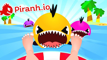 LAZER GUN ON A PIRANHA MAYHEM?!? - Brand New Piranha.io Top Player Gameplay - Games Like Agar.io!