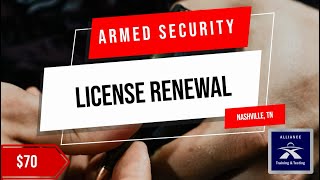 🌟 Nashville's Premier TN Armed Security Officer Guard Card License Renewal Class 🌟 @guardtrainingtn