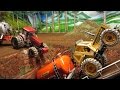 Rc Tractor Accident - Farm Machinery Destroyed At The Lagoon