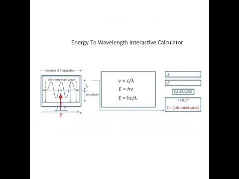 Energy To Wavelength Interactive Calculator - Instructions Video