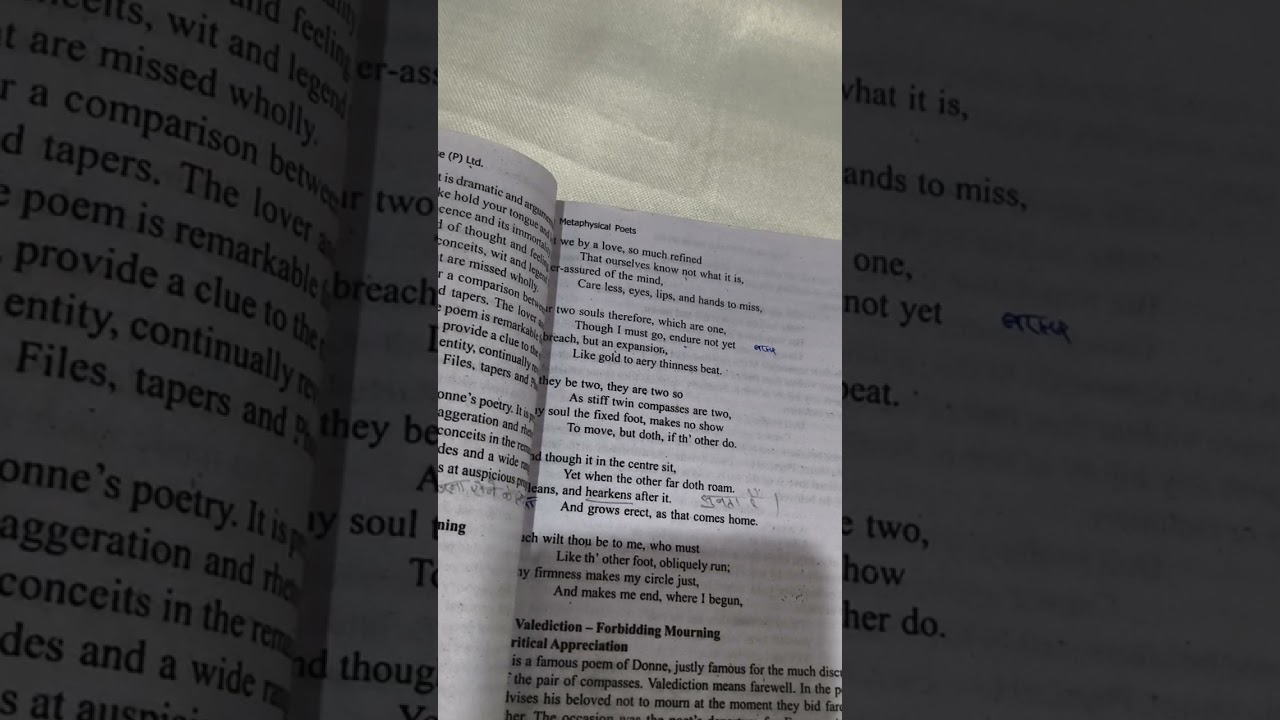 Poem 6 A Valediction forbidding mouring by john Donne explanation line by line, IGNOU Meg 1 English 