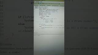 Java program- To check number is prime or not