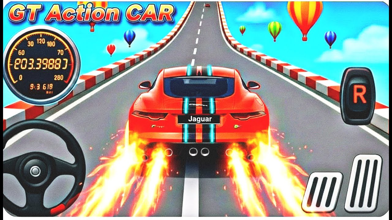 Mega Ramp Sport Car Racing 3D - Extreme Car Stunts -Android Gamepla 