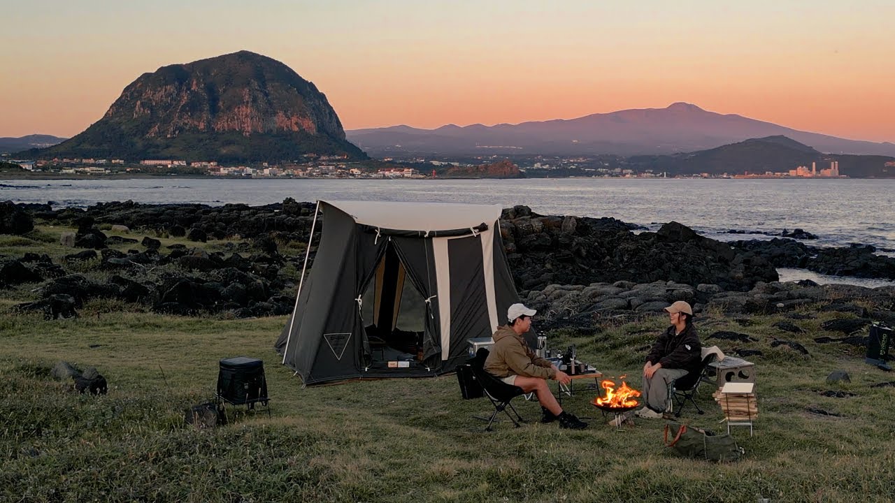 동화같은 오션뷰에서 새 텐트로 즐기는 낭만적인 가을캠핑 | 캠핑브이로그 | 스프링바 | Camping