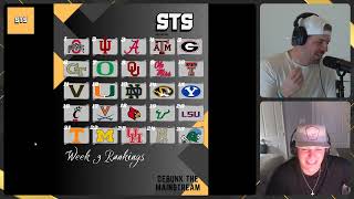 STS CFB - Miami falls, Vanderbilt rises, Alabama Jumps to Top 3