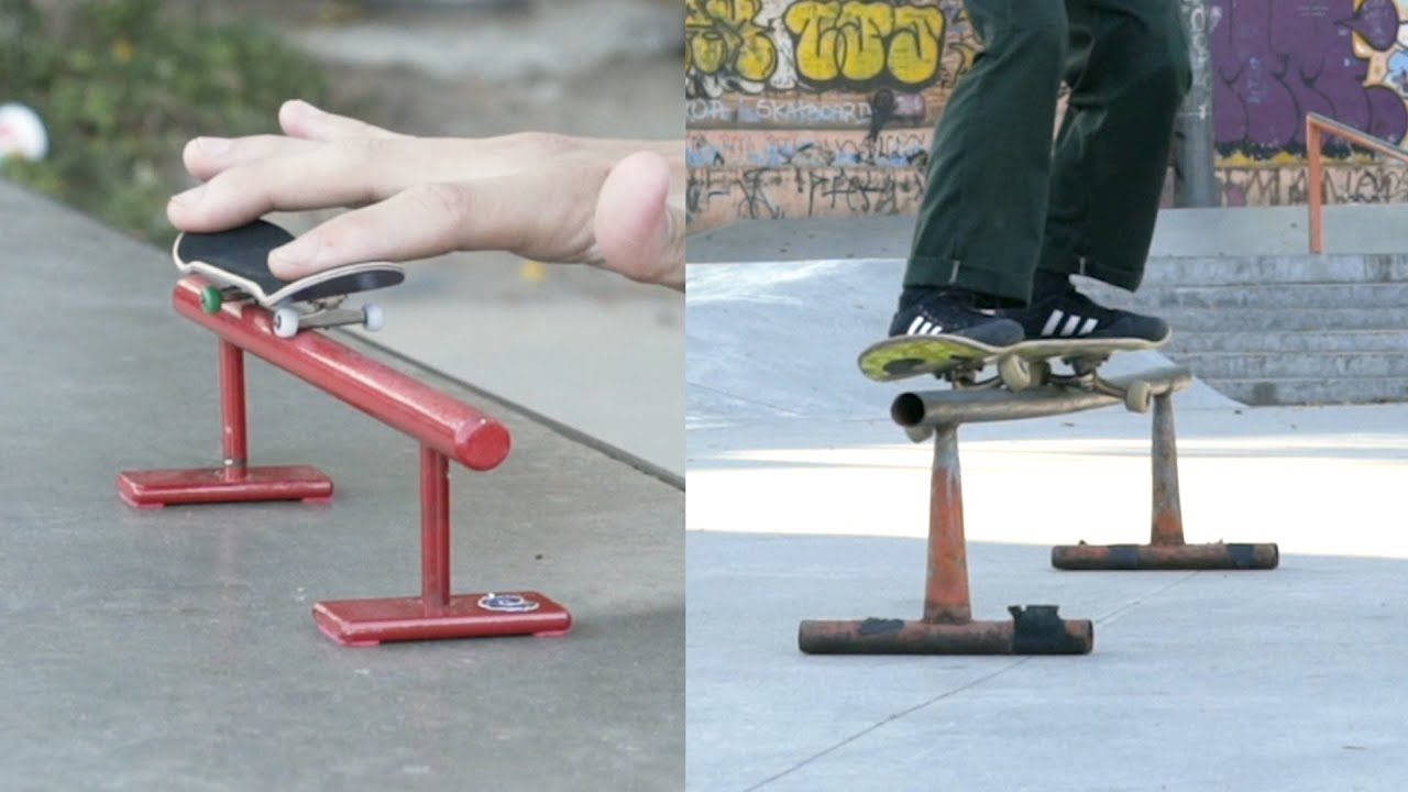 Skateboarding vs Fingerboarding YouTube