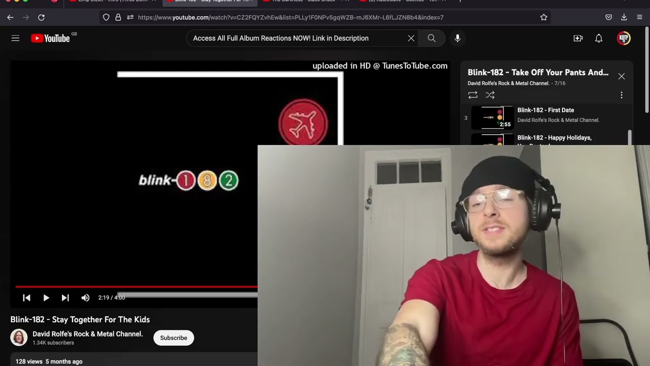 Blink-182 Stay Together For The Kids Reaction