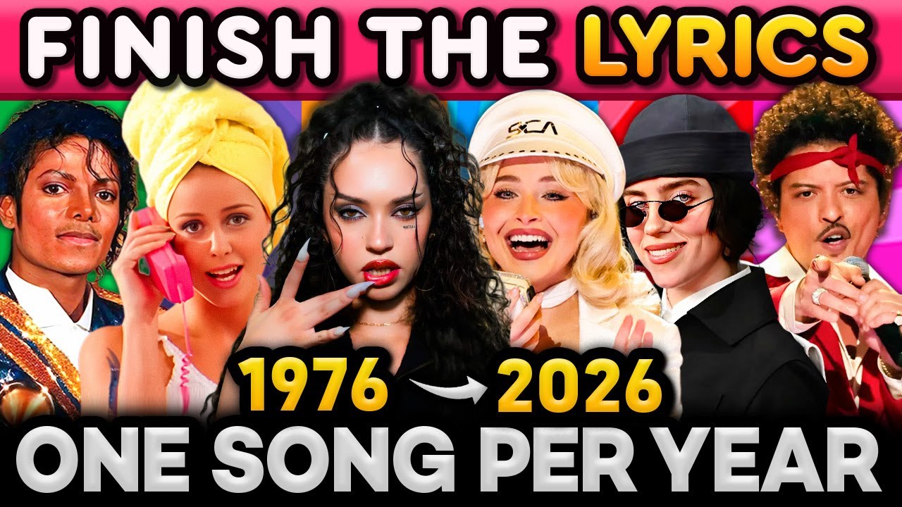 FINISH THE LYRICS 🎤🎶 One Song Per Year From 1976 - 2026 | Music Quiz 2026