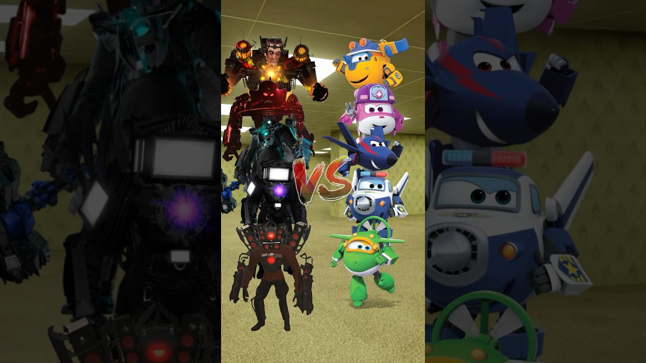 Titan Skibidi Toilet VS Super Wings 