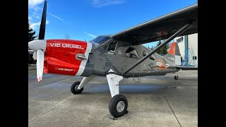 FIRST IN WORLD  FIRST FLIGHT DHC2 BEAVER WITH DIESEL ENGINE