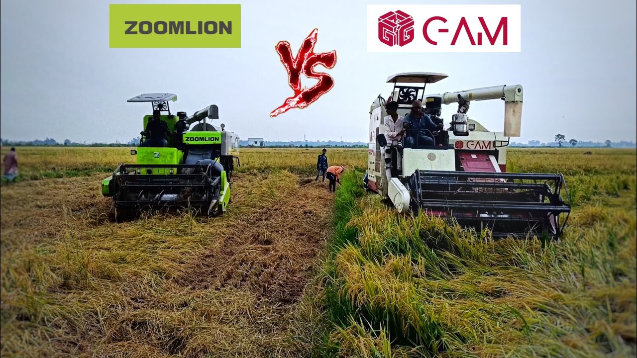 Gam 102 vs Zoomlion FH88 Speedster Harvester Field Competition Video ||harvester Field performance