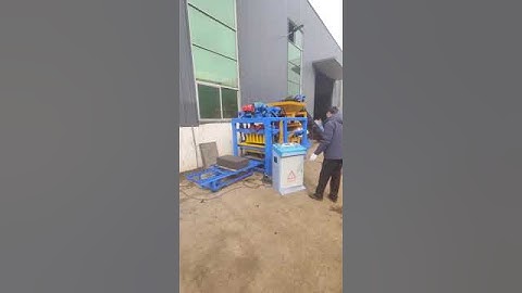 5 inch solid block--QT4-25 automatic block machine with conveyor below material hopper #construction