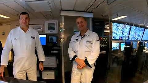Engine control room of cruise ship