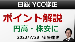 日銀 YCC修正 ポイント解説 円高・株安に