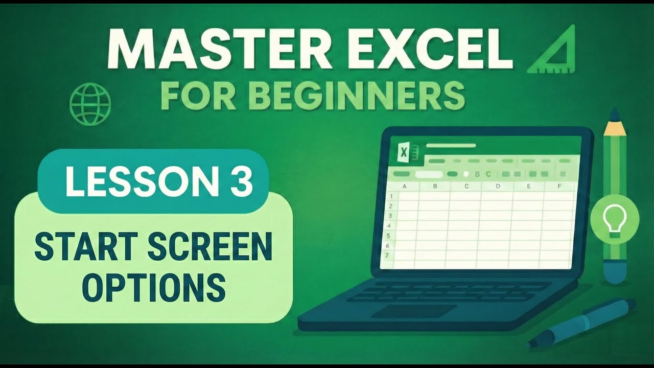Учебное пособие по Excel для начинающих и продвинутых пользователей — Параметры начального экрана...