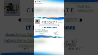 Delivered Ms Word Certificates My Students