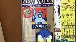 Getting my Travelers Notebook ready for my New￼￼ York Trip #roxystraveljournal