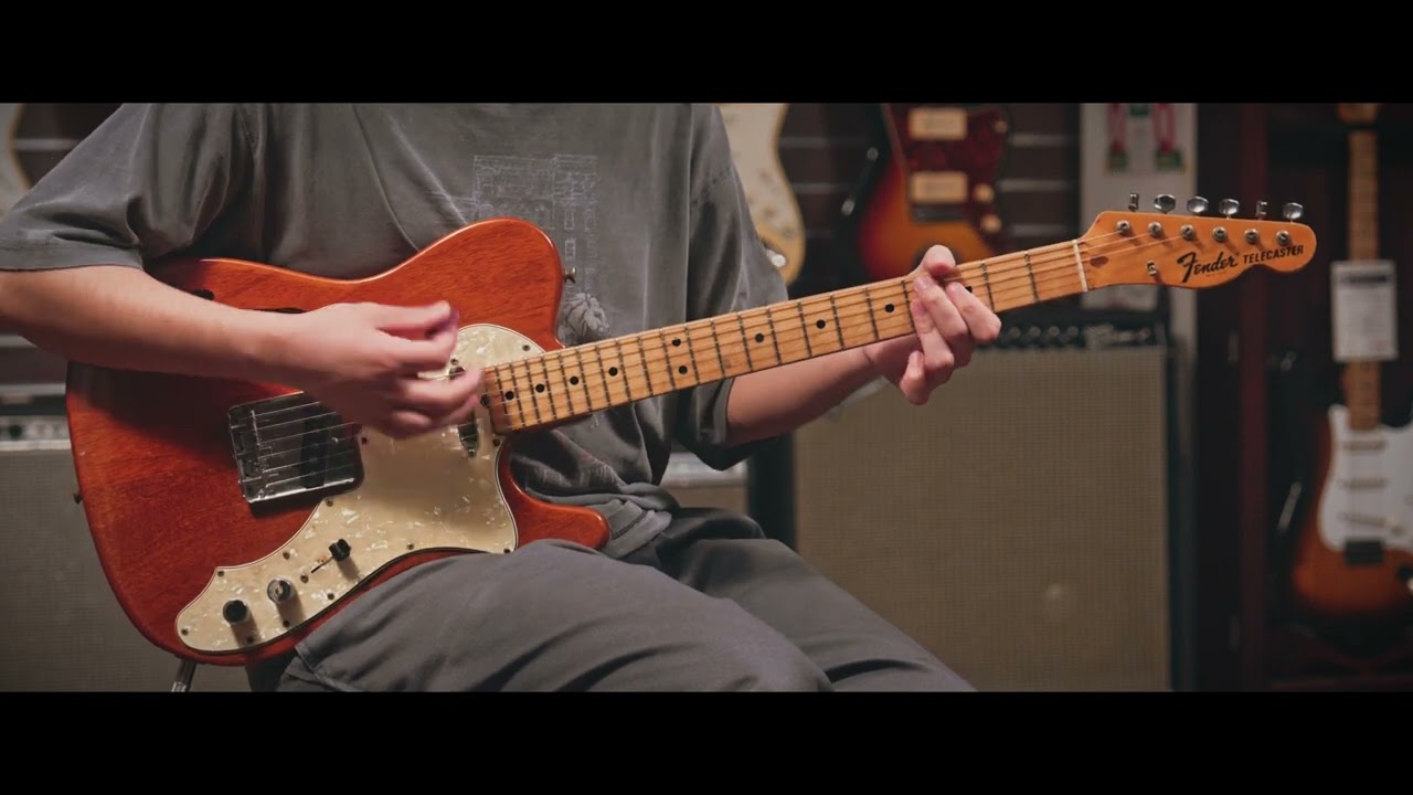FENDER Telecaster Thinline Natural 4-Bolt Mahogany Body 1971 - YouTube