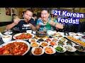 Huge KOREAN FOOD Tour!! 🌶️ SPICY SEAFOOD + Kimchi Noodles in Koreatown, LA!! [Part 1]
