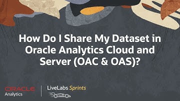 Share a Data set in Oracle Analytics Cloud and Server
