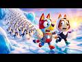 Superman Bluey vs 100 Angry Penguins! 🦸‍♂️🐧 Antarctica Egg Chase | Bluey Funny Animation