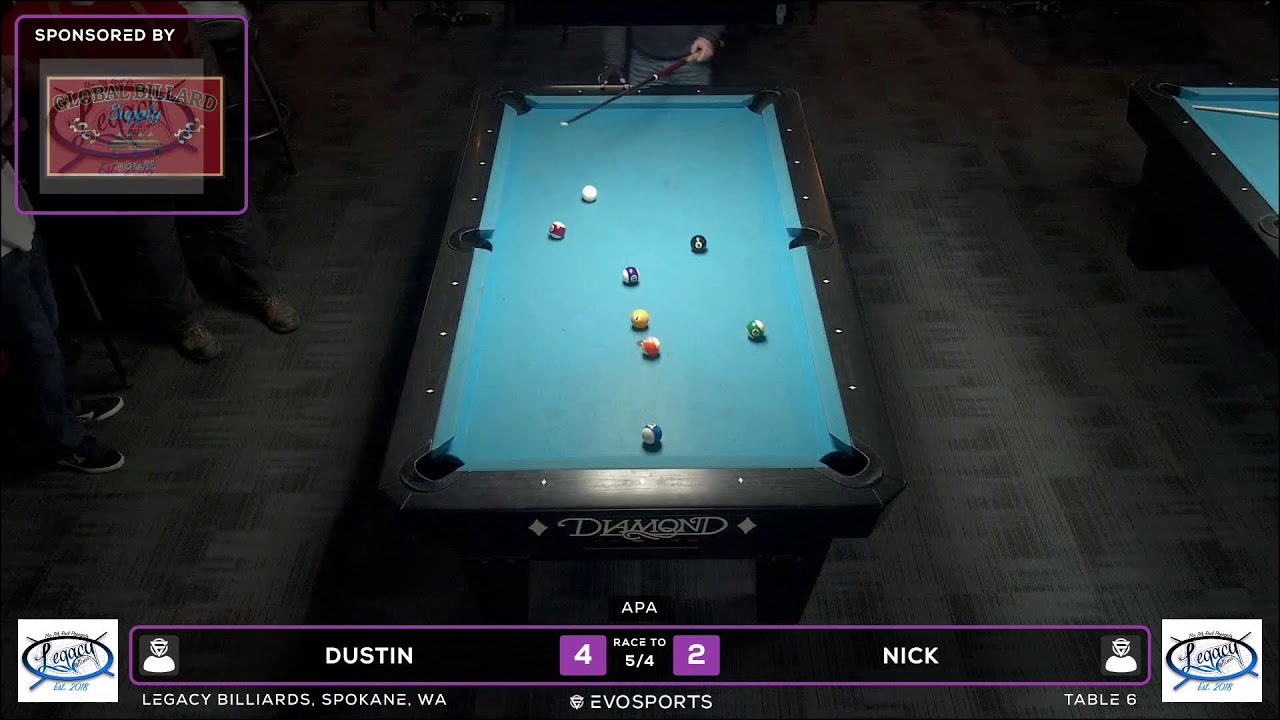 Image of video the DUSTIN vs NICK - LEGACY BILLIARDS - TABLE 6 | EvoSports 7