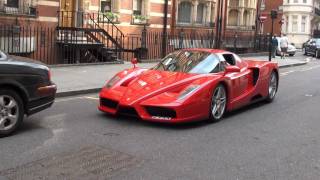 An incredible ferrari enzo spotted driving around knightsbridge,
sounding incredible! seen in combination with some other brilliant
cars; rolls royce phantom...