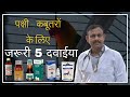 5 essential medicines for birds and pigeons        dr nagender yadav