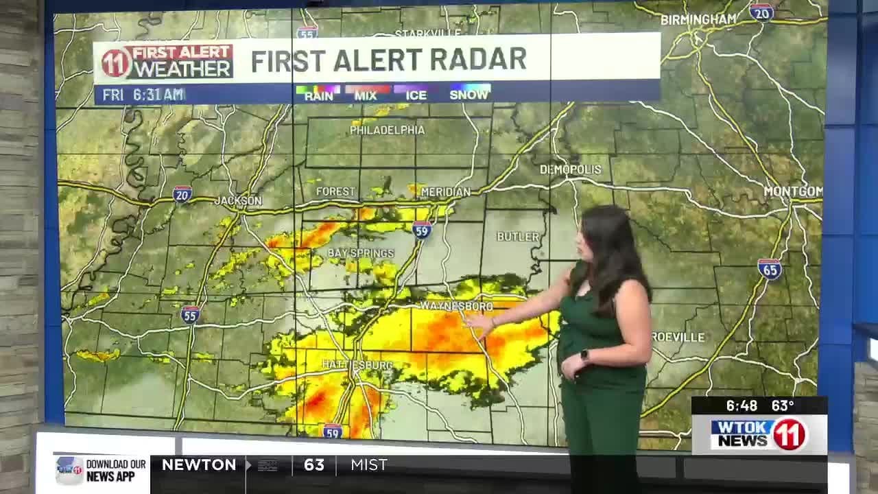 Scattered showers and thunderstorms will roll through as we go ...