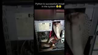 PYTHON INSTALLED SUCCESSFULLY! Watch HILARIOUS meme #funnyshorts NOW!#trending #viralshorts #funny