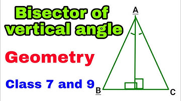 Congruent triangle | Prove that | Bisector of vertical angle of a triangle is perpendicular to