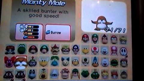 Mario Super Sluggers: all 71 characters