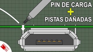 Reparacion de pistas conector USB Tablet