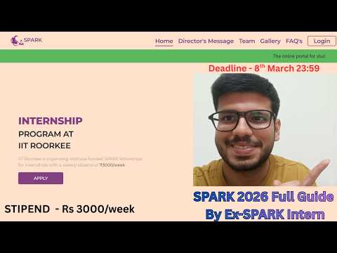 SPARK IIT Roorkee Summer Internship 2026 | Full Guide + Tips from a SPARK Intern
