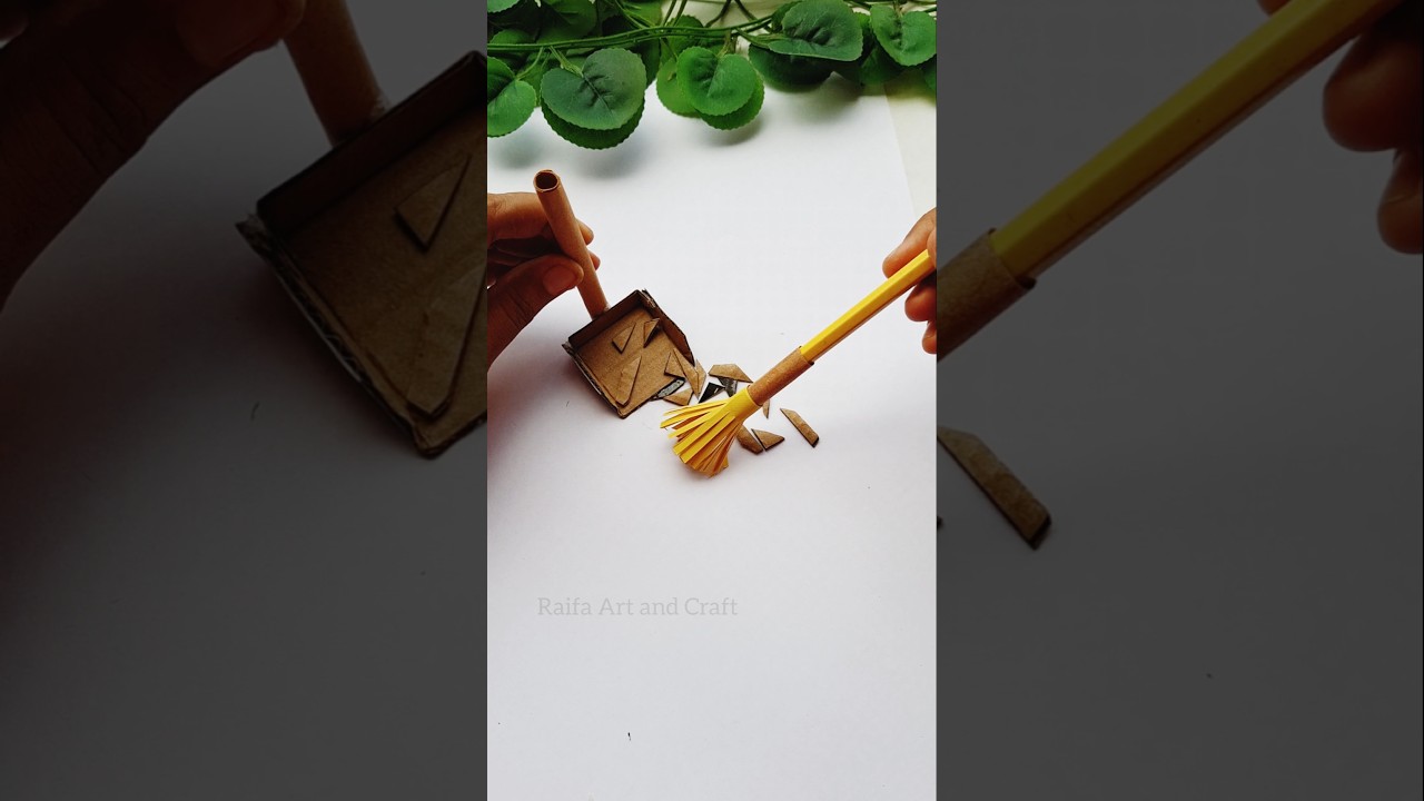 mini broom and dustpan making 
