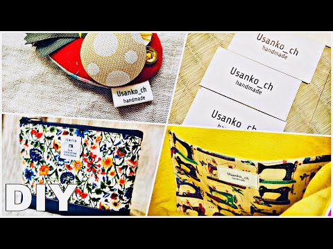 ネットで買った ハンドメイドパーツ 布タグ オリジナル布タグでポーチが素敵になる Japanese Handicraft Items Youtube