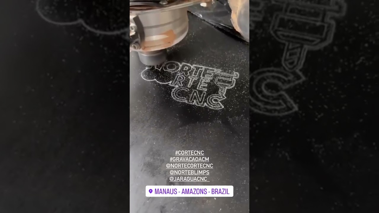 Corte CNC - Gravação em ACM 