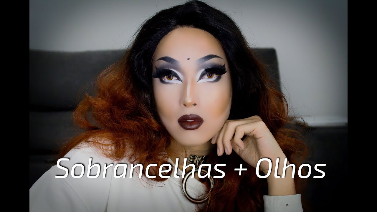 Como esconder sobrancelhas + criação dos olhos