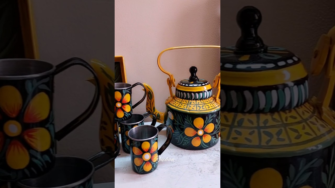 Hand Painted Kettle set 