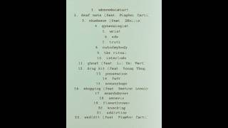 KEN CARSON XPERIMENT TRACKLIST WITH SNIPPETS