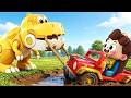 Ten In The Mud (Dino Version) | Learn Dinosaurs | Number Songs | Kids Songs | BabyBus