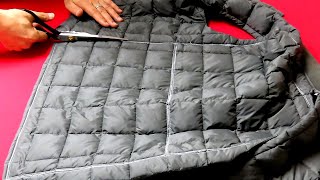 : DIY    !   !/Don't throw away old padded vest. It can be a "luxury bag"