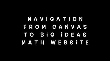 Navigate From Canvas to Bid Ideas Math Website