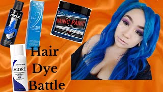 Best & worst hair dye brands /ft Arctic Fox , Adore , Manic Panic and Ion /blue Hair dye review