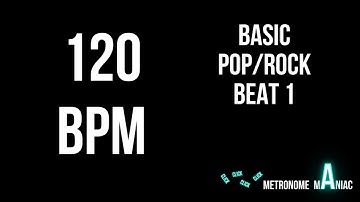 Drum loop - Basic pop rock beat 1 - 120 BPM (practice backing track)