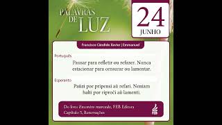 Palavras de Luz em Português e Esperanto – 24/06/2023