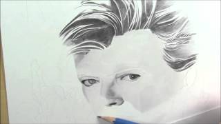 Graphite drawing of David Bowie-part 1