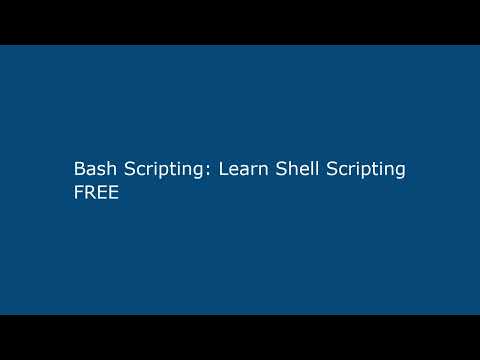 Bash Scripting: Learn Shell Scripting FREE