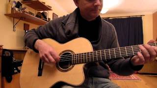 Kinnaird 000 acoustic guitar, Adirondack and rosewood
