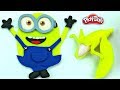 DIY How to make Minion and banana with Play Doh  Easy &amp; Funny Play doh creative modeling compound